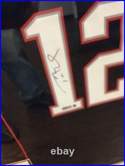 Tom Brady Autographed Framed Nike ELITE Patriots Jersey TriStar /Steiner COA