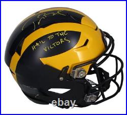 Tom Brady Autographed Hail To The Victors Authentic Speed Flex Helmet Fanatics