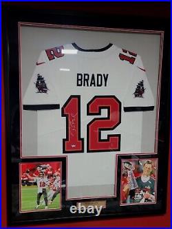 Tom Brady Autographed Jersey Shadow Box Tampa Bay Buccaneers Framed Fanatics