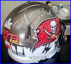 Tom Brady Autographed NFL Full Size Authentic Speed Tampa Bay Painted 1/1