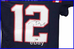 Tom Brady Autographed New England Patriots Elite Blue Jersey FAN 40092