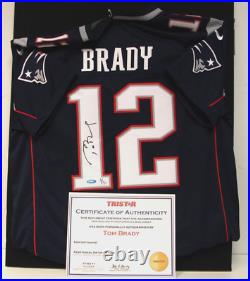 Tom Brady Autographed New England Patriots Replica Blue Jersey withTRISTAR CoA