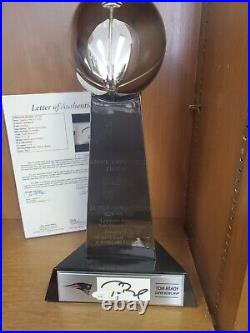 Tom Brady Autographed New England Patriots Super Bowl 36 Trophy