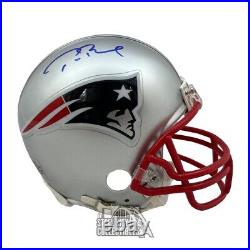 Tom Brady Autographed New England VSR4 Mini Helmet Fanatics