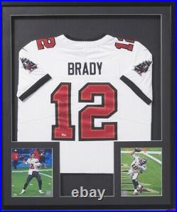 Tom Brady Autographed Nike Super Bowl Buccaneers Jersey 8x10 Fanatics COA Framed
