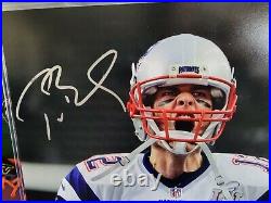 Tom Brady Autographed Original Patriots Scream 16x20 Photograph TriStar Hologram