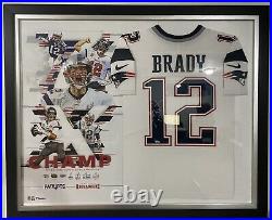 Tom Brady Autographed Patriots Elite Authentic Jersey Framed Fanatics Certified