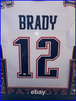 Tom Brady Autographed Patriots Jersey Custom Framed