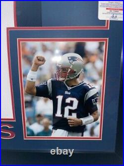 Tom Brady Autographed Patriots Jersey Custom Framed