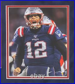 Tom Brady Autographed Patriots Nike Elite Framed Color Rush Jersey Fanatics