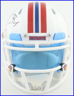 Tom Brady Autographed Patriots Throwback Mini Speed Helmet with Visor Fanatics