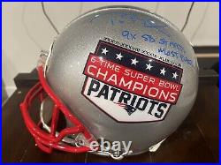 Tom Brady Autographed Proline Helmet With Inscription LE 3/6