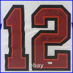 Tom Brady Autographed SB LV MVP White Buccaneers Framed Nike Jersey Fanatics