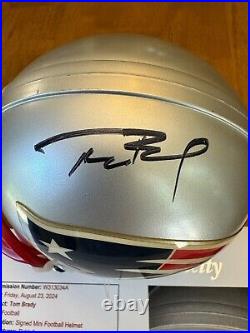 Tom Brady Autographed Signed Mini Helmet JSA LOA Patriots Read