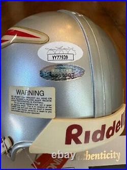 Tom Brady Autographed Signed Mini Helmet JSA LOA Patriots Read