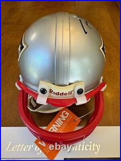 Tom Brady Autographed Signed Mini Helmet JSA LOA Patriots Read