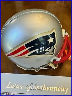 Tom Brady Autographed Signed Mini Helmet JSA LOA Patriots Read