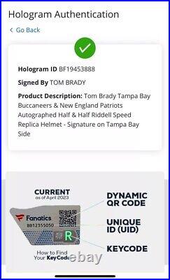 Tom Brady Autographed Signed Patriots Buccaneers Fs Replica Helmet Fanatics