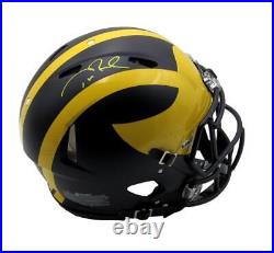 Tom Brady Autographed Speed Authentic Full Size Helmet Michigan Fanatics