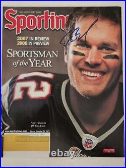 Tom Brady Autographed Sporting News magazine With Certification