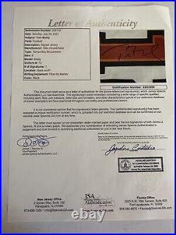 Tom Brady Autographed Super Bowl Jersey Bucs JSA Letter