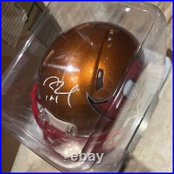 Tom Brady Autographed Tampa Bay Buccaneers Mini Speed Flash Helmet Fanatics