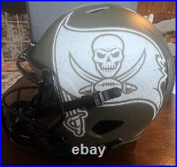 Tom Brady Autographed Tampa Bay Bucs Salute To Service Full Size Replica Helmet