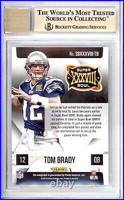Tom Brady Bgs 9.5 2015 Panini Super Bowl Signatures #tb Auto Autograph Pats 5571
