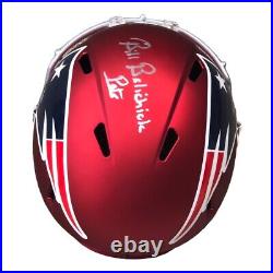 Tom Brady & Bill Belichick Signed New England Patriots Blaze Full Size Helmet