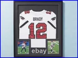 Tom Brady Buccaneers Framed Signed/Autographed Jersey 34x42 FANATICS CERTIFIED