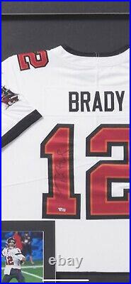 Tom Brady Buccaneers Framed Signed/Autographed Jersey 34x42 FANATICS CERTIFIED