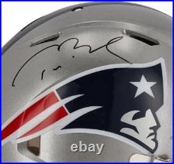 Tom Brady Buccaneers & Patriots Signed Half & Half Helmet-Signature on NE Side