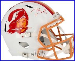 Tom Brady Buccaneers Signed 1976-1996 Throwback Logo Replica Helmet
