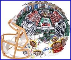 Tom Brady Buccaneers Signed Helmet-Hand Painted by Artist Charles Fazzino