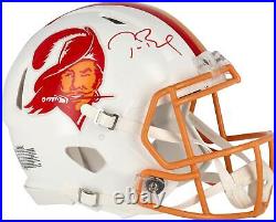Tom Brady Buccaneers Signed Riddell 1976-1996 Throwback Logo Speed Auth. Helmet