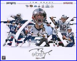 Tom Brady Buccaneers Super Bowl LV Champs Signed 16x20 7-Time Champ Alt Collage