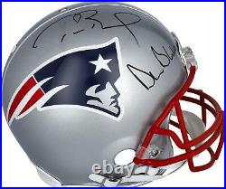 Tom Brady & Drew Bledsoe New England Patriots Signed Authentic Helmet