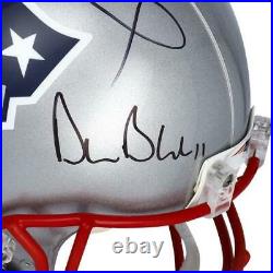 Tom Brady & Drew Bledsoe New England Patriots Signed Authentic Helmet