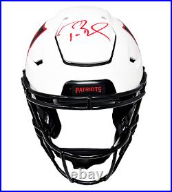 Tom Brady Gronkowski Edelman Patriots Signed Lunar SpeedFlex Helmet Fanatics JSA