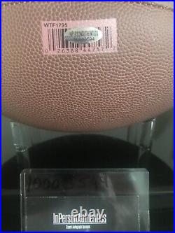 Tom Brady Hand Signed Full-Size Football + Display Showcase/2 8x10's