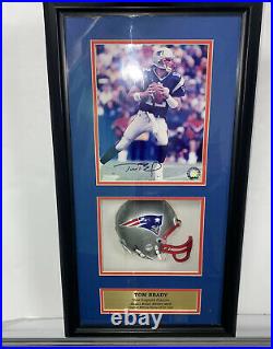 Tom Brady MVP Superbowl 36 autographed Photo Mini Helmet with case #29 Of 1000