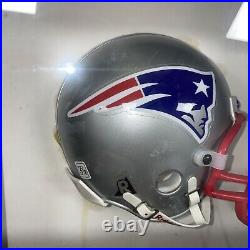 Tom Brady MVP Superbowl 36 autographed Photo Mini Helmet with case #29 Of 1000