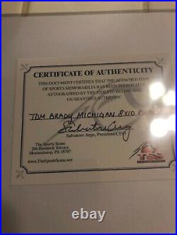 Tom Brady Michigan Wolverines Signed Auto 8x10 Photo WithCOA Scarce