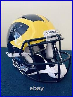 Tom Brady Michigan Wolverines signed full-sized Speed helmet with COA