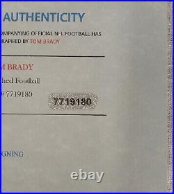 Tom Brady NE Patriots Signed Authentic Wilson Football Tri-Star COA