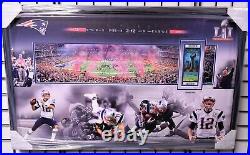 Tom Brady NE Patriots Signed Super Bowl LI Photo withAuthentic Ticket TRISTAR COA