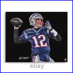 Tom Brady New England Patriots 16x20 Canvas Giclee Print-Signed by Bill Lopa