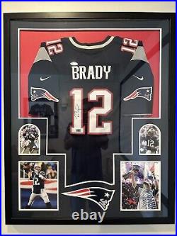 Tom Brady New England Patriots 34x42 Framed Autographed Jersey