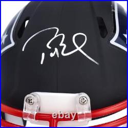 Tom Brady New England Patriots Autographed Riddell Black Matte Speed Mini Helmet