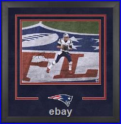 Tom Brady New England Patriots FRMD Signed 16x20 Super Bowl LIII Champs Photo